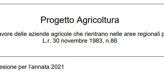 PROGETTO AGRICOLTURA ANNO 2021