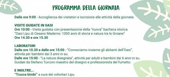 Festa delle Oasi e delle Riserve Lipu appuntamento a Cesano Maderno domenica 7