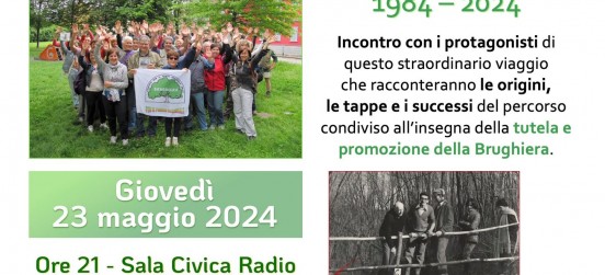 Concesso il patrocinio agli eventi del 40° del Comitato per il Parco della Brughiera